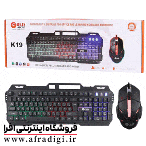کیبورد و موس گیمینگ سیم دار OSCAR K19